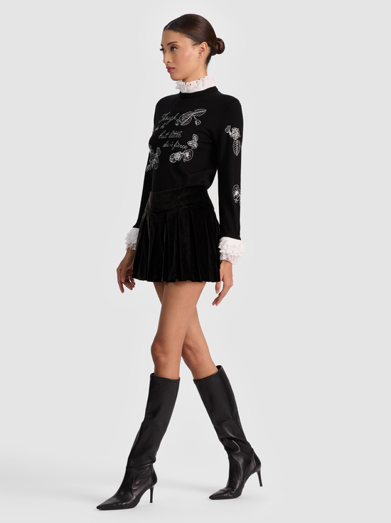 BLACK/WHITE-CAROLANN PULLOVER