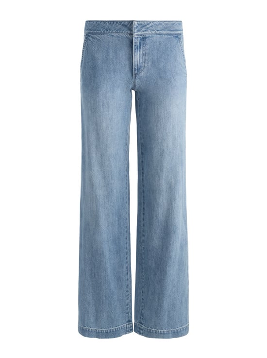 EDIE WASH/OFF WHITE/BLACK-XANDER RACING STRIPE JEAN