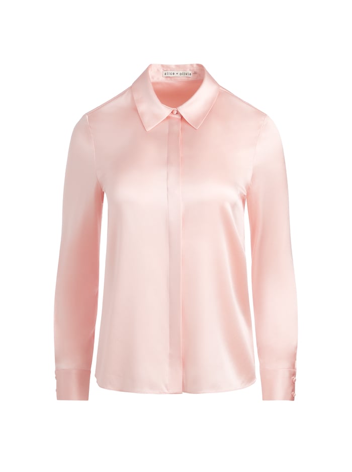 WILLA SILK BLOUSE - PEARL BLUSH image 5 - Alice And Olivia