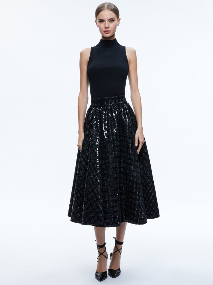 NILDA VOLUMINOUS SKIRT - BLACK image 2 - Alice And Olivia