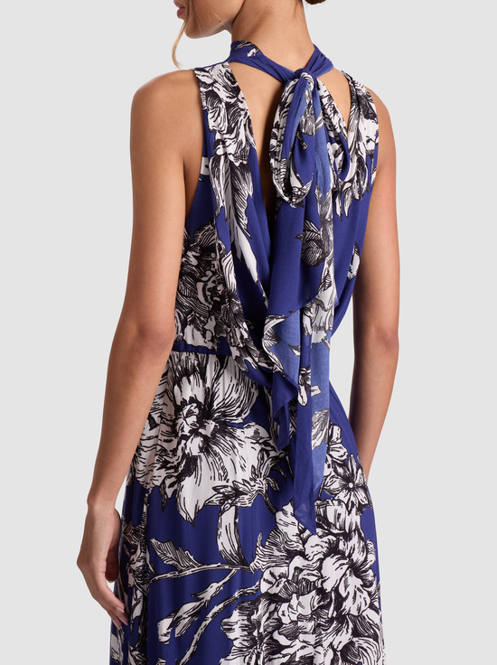 BLOOMING WILD INDIGO-DITA MAXI DRESS