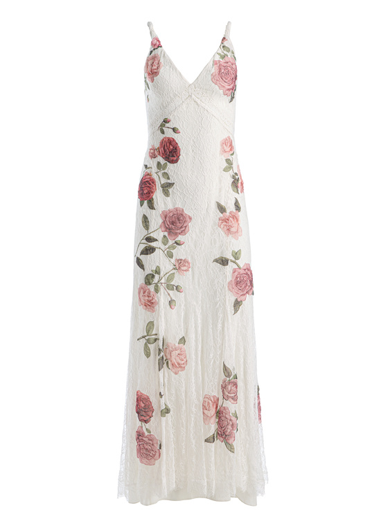 GARDEN GOSSIP OFF WHITE-NISA LACE MAXI GOWN