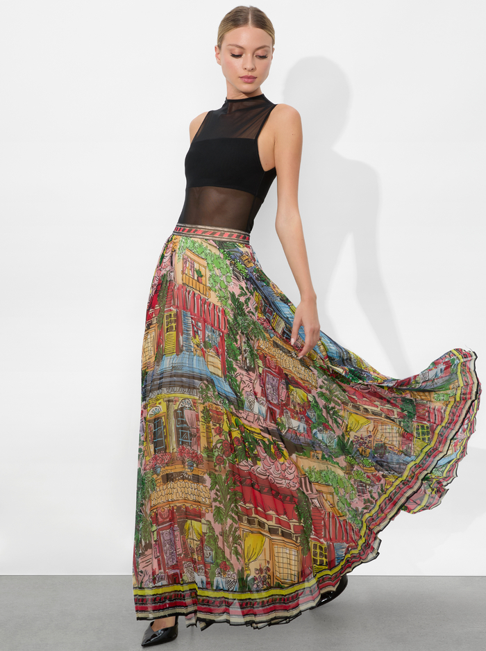 KATZ PLEATED MAXI SKIRT - VACATION DREAMS image 2 - Alice And Olivia