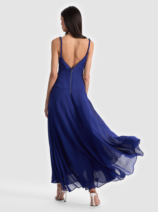 TWILIGHT BLUE-SARIKA HIGH LOW SLIP DRESS