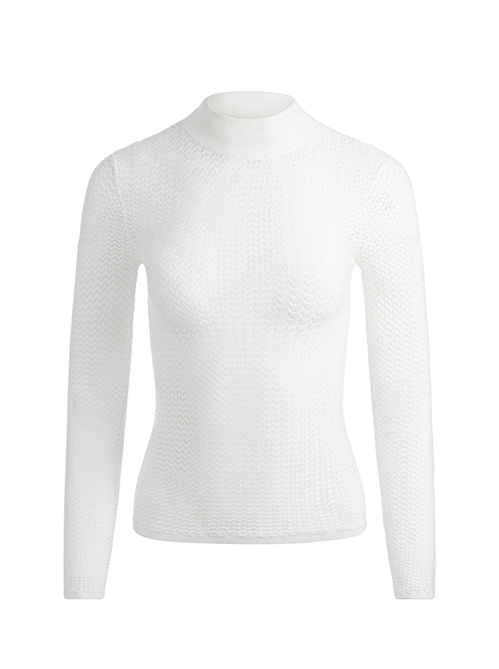 LANIE POINTELLE PULLOVER - SOFT WHITE image 5 - Alice And Olivia