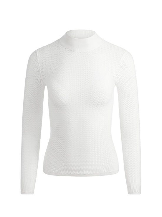 SOFT WHITE-LANIE POINTELLE PULLOVER