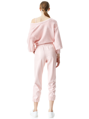 ENGLISH ROSE-PETE VEGAN LEATHER JOGGER-