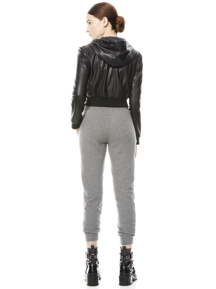 PAULIE VEGAN LEATHER JACKET - BLACK image 1 - Alice And Olivia