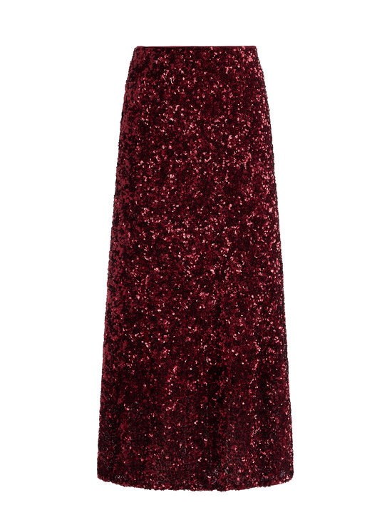 GARNET-MAEVE SEQUIN SLIP SKIRT