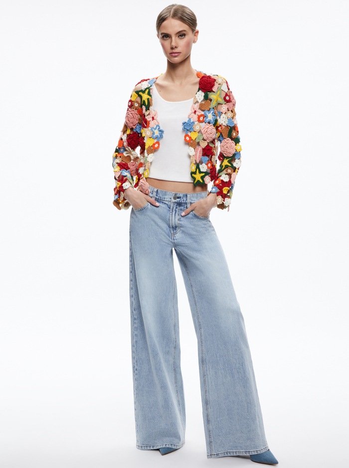 FAWN COLLAGE CARDIGAN - MULTI image 2 - Alice And Olivia