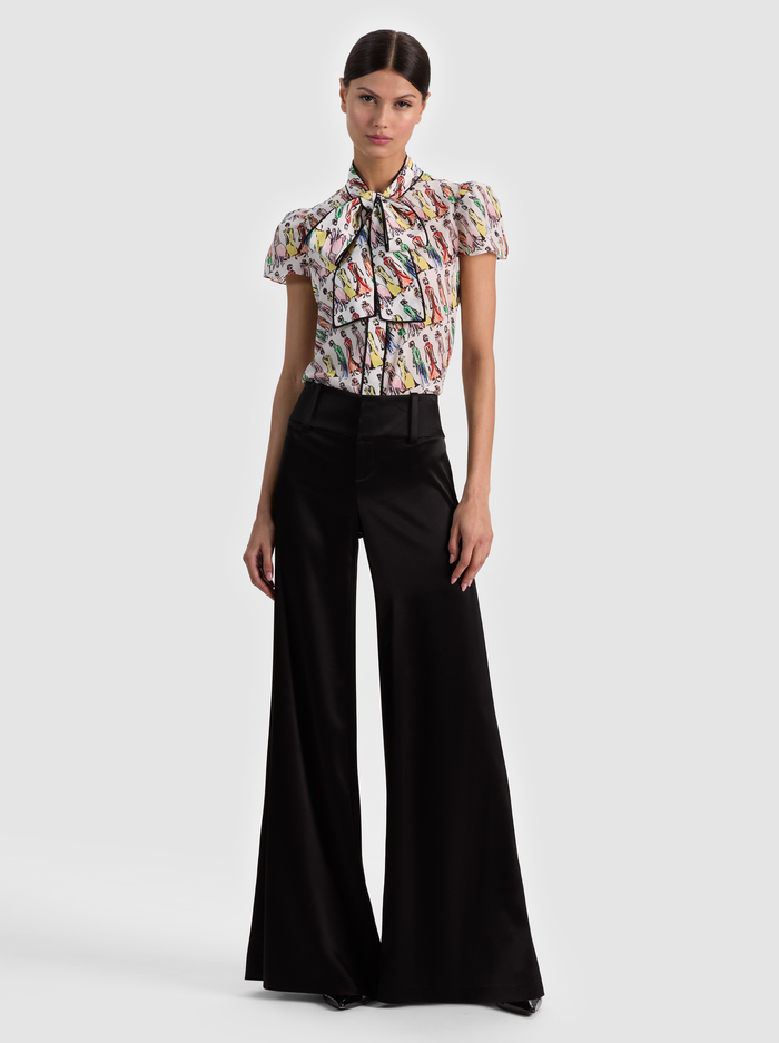 JEANNIE STACEFACE SILK BLOUSE - LUXE STACE image 4 - ALICE + OLIVIA