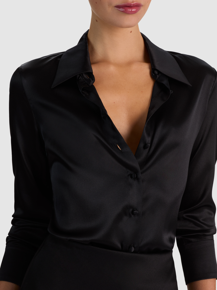 WILLA SILK BLOUSE - BLACK image 3 - ALICE + OLIVIA