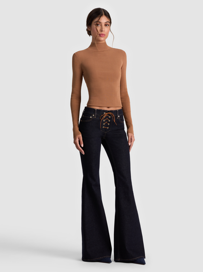 DELILAH LACE UP JEAN - DARK RINSE image 1 - Alice And Olivia