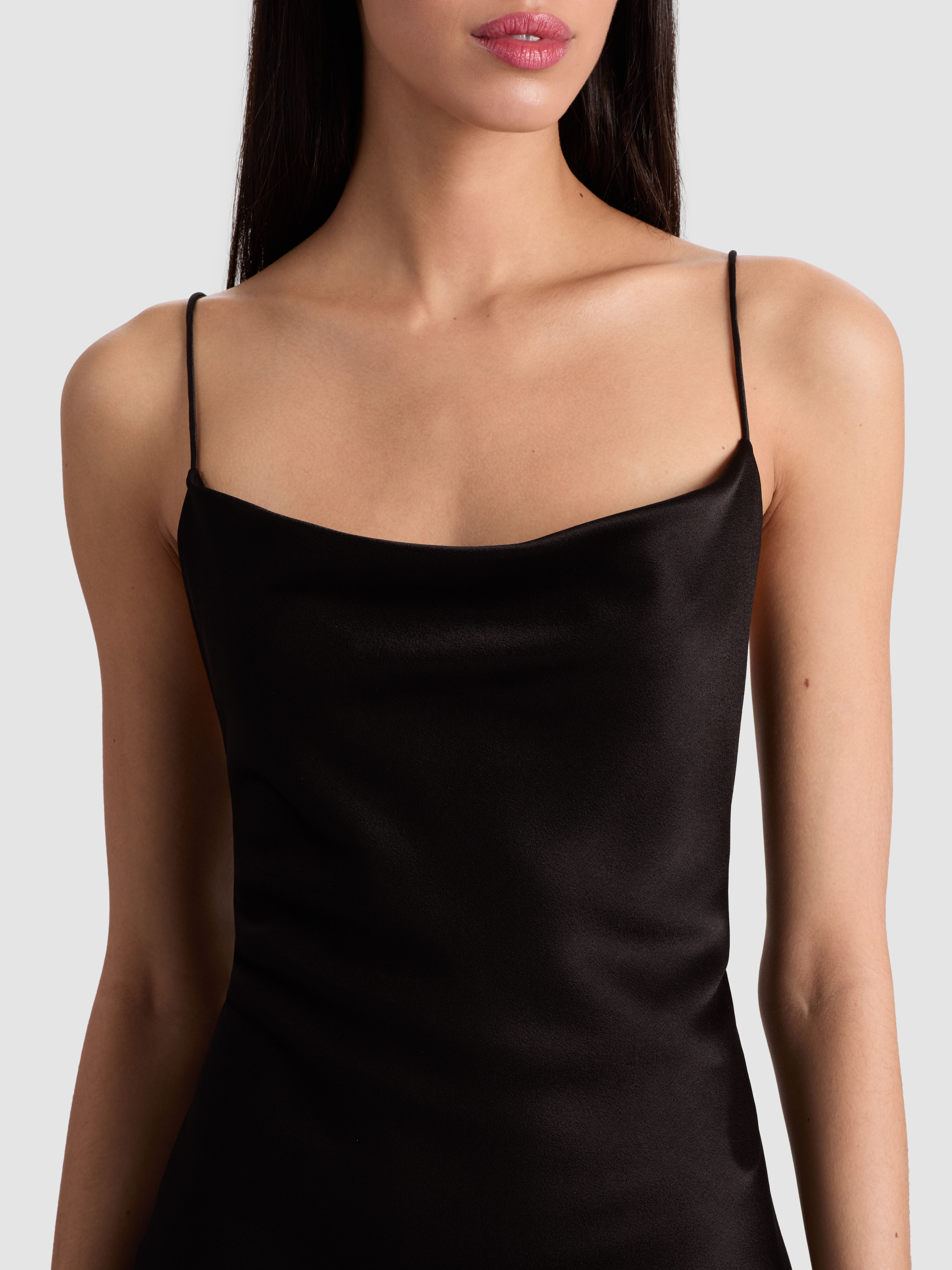 Keria Velvet Mini Dress In Black | Alice + Olivia