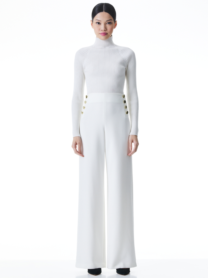 RAY HW FT BTN PANTS - OFF WHITE image 2 - Alice And Olivia