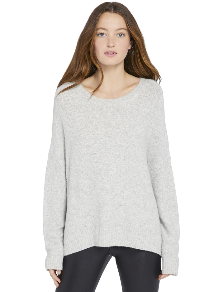 ROMA SLOUCHY PULLOVER - HEATHER GREY - Alice And Olivia