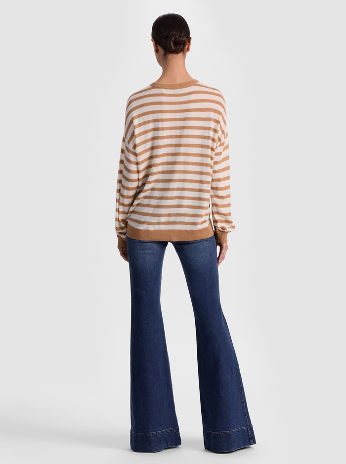 MITCHELL WOOL PULLOVER - SOFT WHITE/PRALINE image 2 - ALICE + OLIVIA