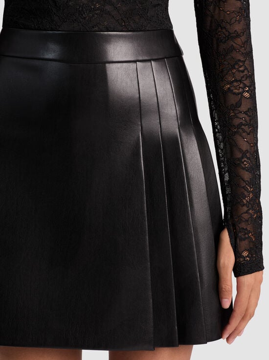 BLACK-CHARA LACE MINI DRESS