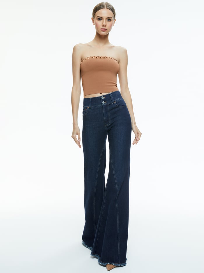ALISON GROMMETS TUBE TOP - CAMEL image 4 - Alice And Olivia
