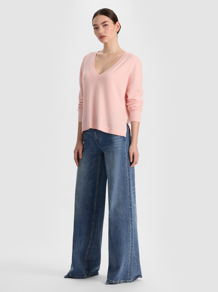 WILLIAMS CASHMERE PULLOVER - ENGLISH ROSE image 4 - ALICE + OLIVIA