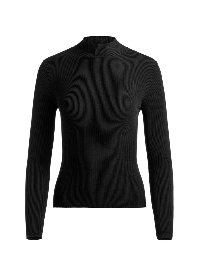 ROBERTA RIBBED TURTLENECK - BLACK image 5 - ALICE + OLIVIA
