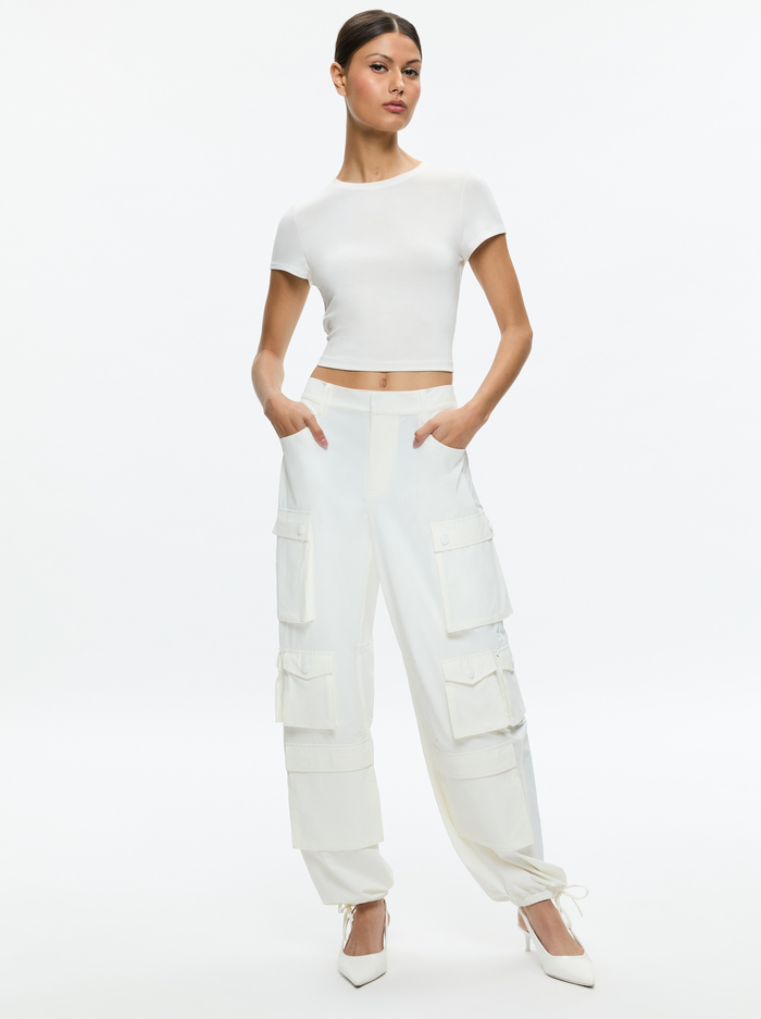 OLYMPIA CARGO PANTS - OFF WHITE image 1 - Alice And Olivia