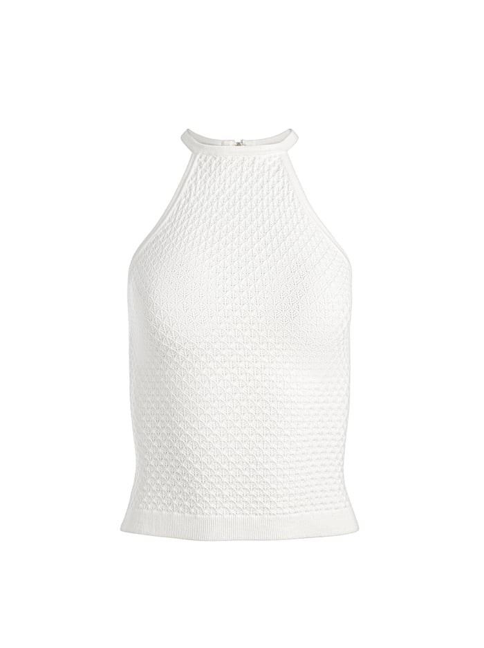 HEIDI POINTELLE TANK - SOFT WHITE image 5 - Alice And Olivia