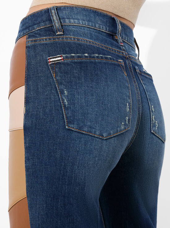 DARBY VINTAGE BLUE-SB VEGAN PATCHWORK JEAN