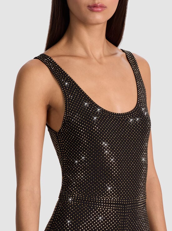 BLACK/DORADO-TERESA EMBELLISHED JUMPSUIT