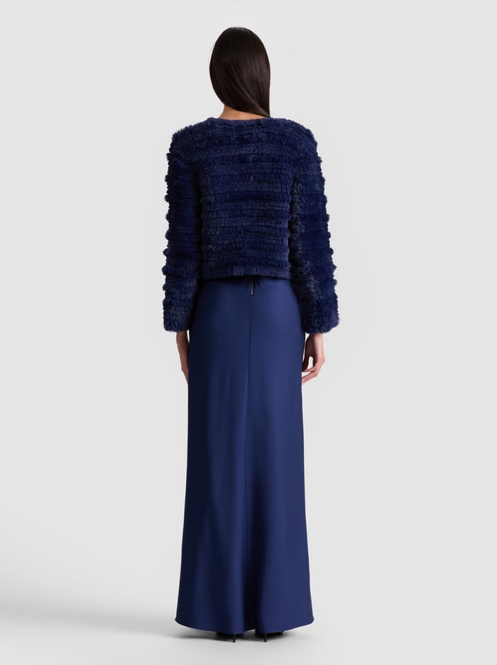 FAWN FAUX FUR JACKET - INDIGO image 2 - Alice And Olivia