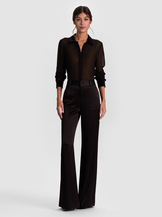 BLACK/BLACK-WILLA COMBO BLOUSE