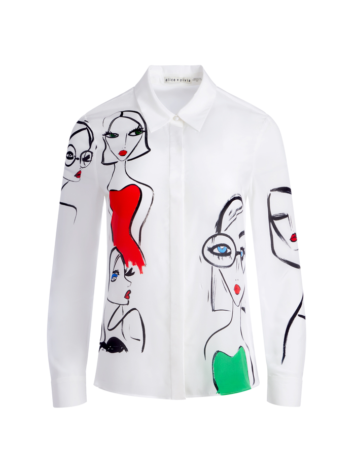 A+O X BLAIRZ WILLA PLACKET TOP - BLAIR Z image 5 - Alice And Olivia