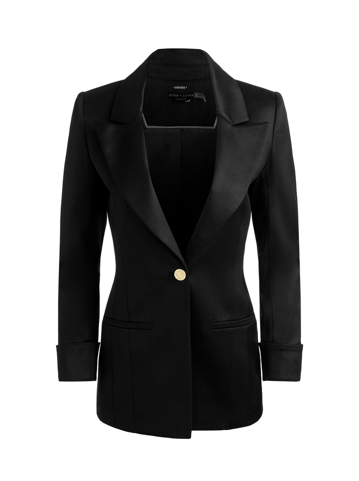 BURNS FITTED BLAZER - BLACK image 5 - ALICE + OLIVIA