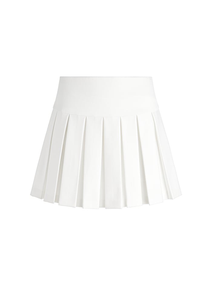 EMILIE BOX PLEAT MINI SKIRT - OFF WHITE image 5 - Alice And Olivia