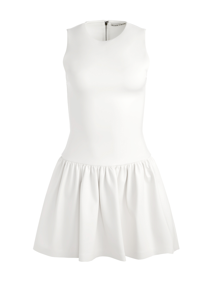 ELLA DROP WAIST MINI DRESS - OFF WHITE image 5 - Alice And Olivia