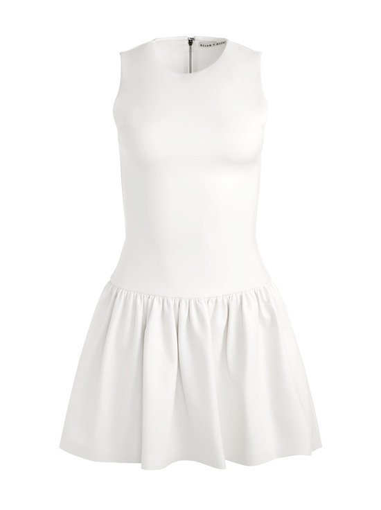 OFF WHITE-ELLA DROP WAIST MINI DRESS