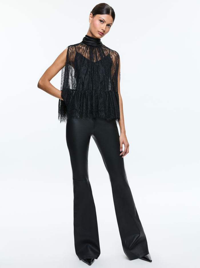 ZENON TOP WITH CAMI - BLACK image 4 - Alice And Olivia