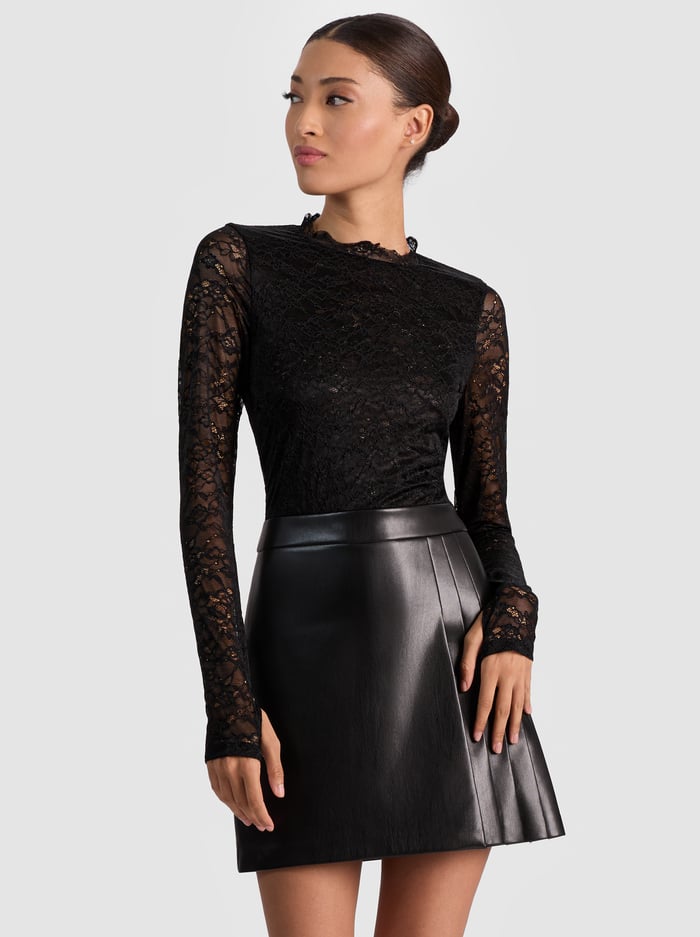 CHARA LACE MINI DRESS - BLACK image 3 - Alice And Olivia