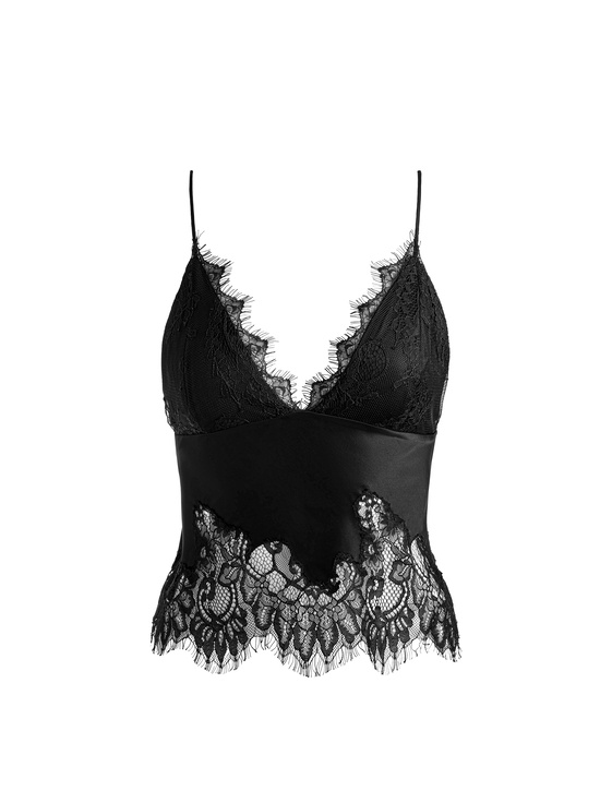 BLACK/BLACK-CLAUDIA LACE SLIP TOP