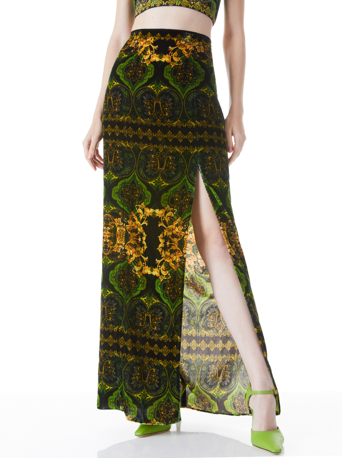 STEPHINE MAXI SKIRT - RENDEZVOUS/MULTI - Alice And Olivia