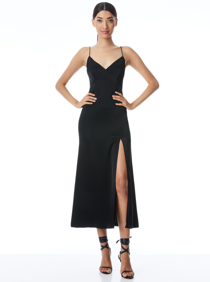 JULIETTA MIDI SLIP DRESS - BLACK image 2 - Alice And Olivia