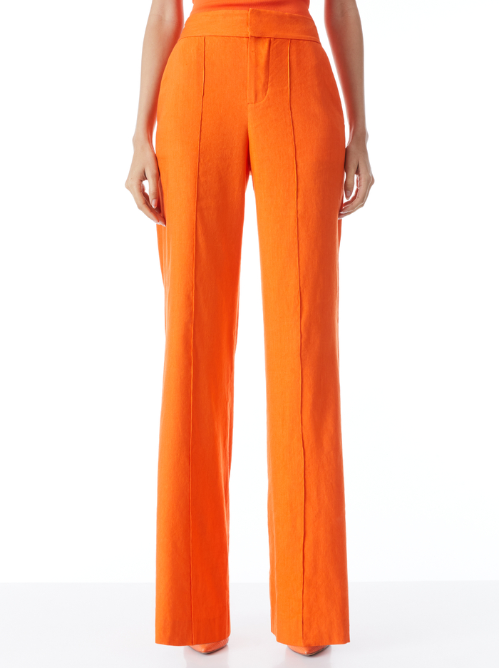 DYLAN HIGH WAISTED WIDE LEG PANT - SIENNA - Alice And Olivia