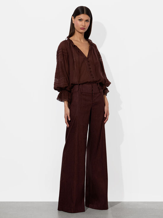 MOCHA-OLIVIA LINEN PANT