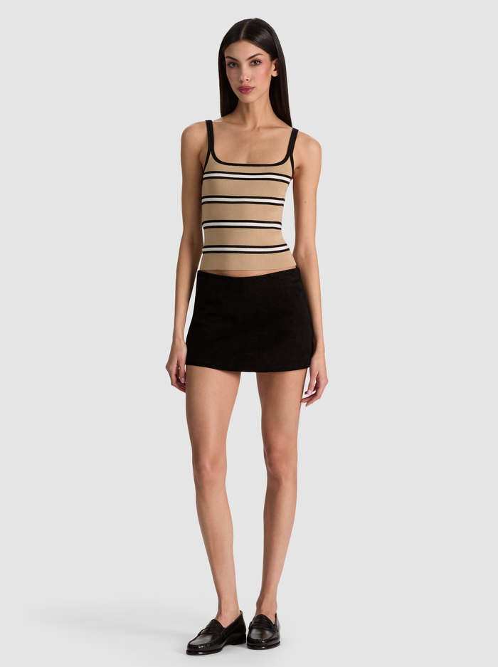 MACE LEATHER MINI SKORT - BLACK image 1 - ALICE + OLIVIA
