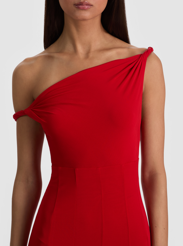 NOELIA TWIST STRAP MAXI DRESS - CHILI PEPPER image 1 - ALICE + OLIVIA