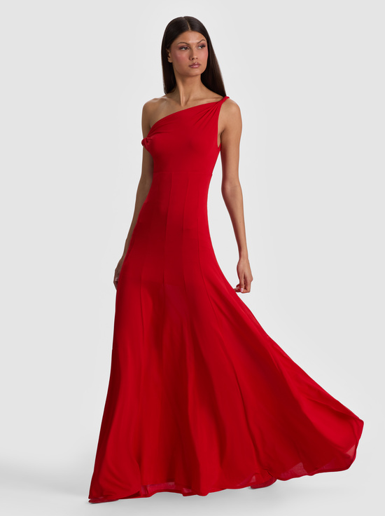 CHILI PEPPER-NOELIA TWIST STRAP MAXI DRESS