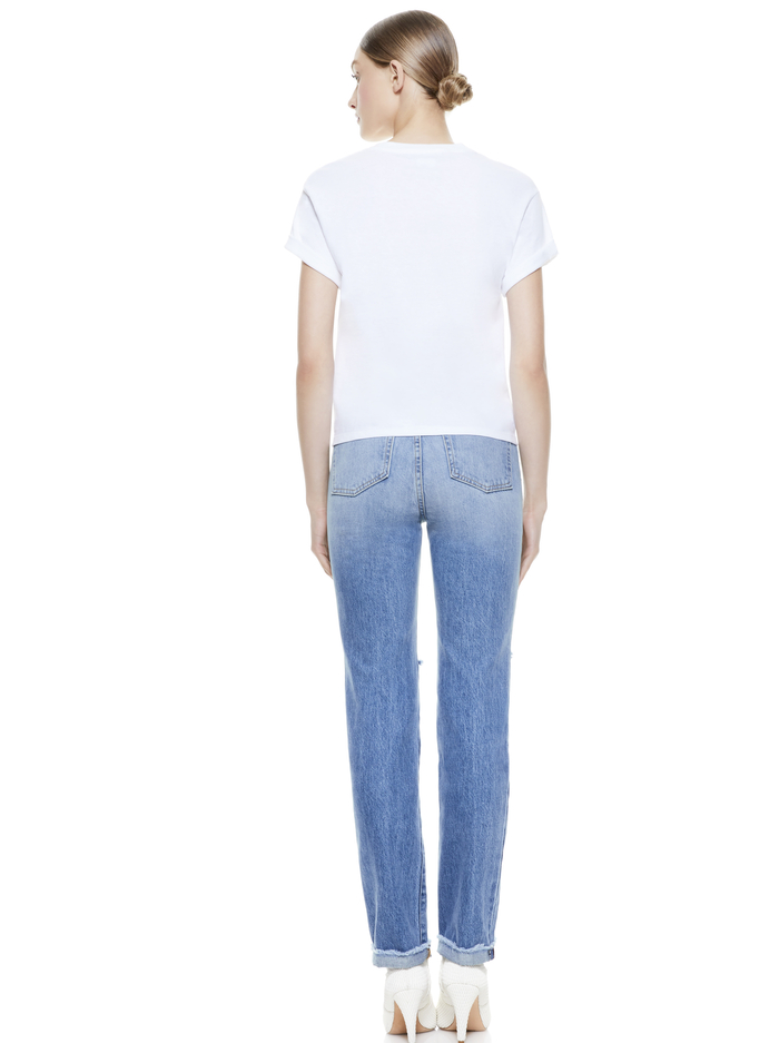 SHIRA TEE - WHITE/MULTI image 2 - Alice And Olivia