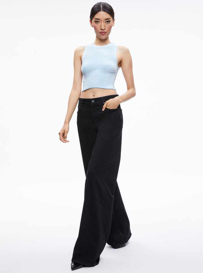 AMITY SLEEVELESS CROPPED TANK - LIGHT ICE image 4 - Alice And Olivia