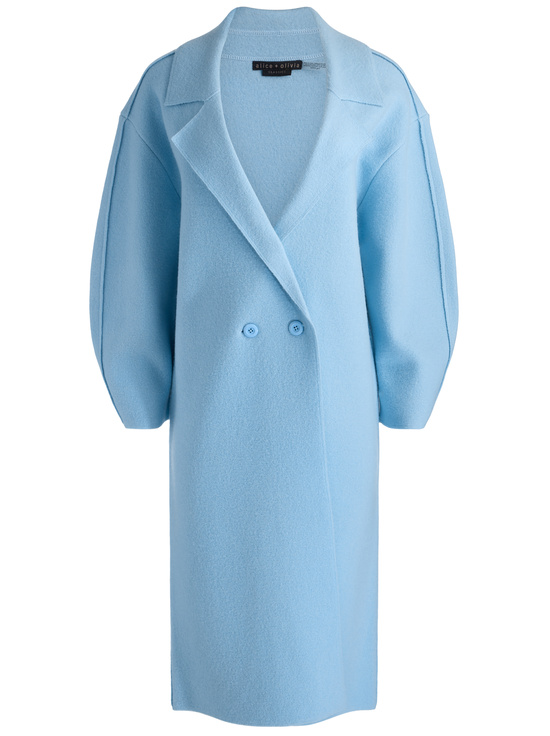 CAROLINA BLUE-WAVERLY COCOON COAT