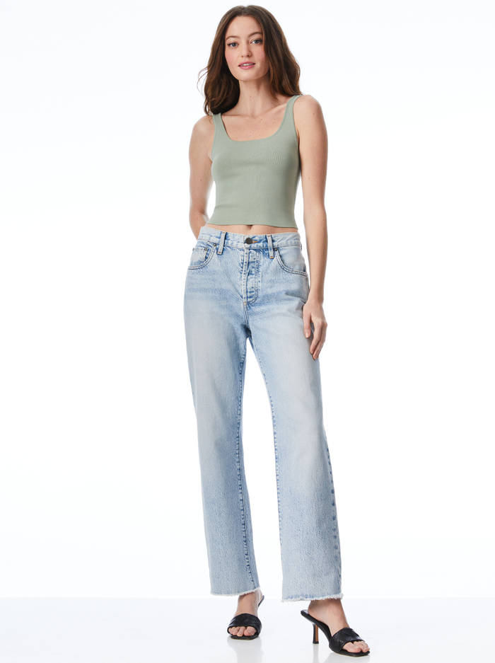 DARYN CROPPED TANK - SAGE image 2 - Alice And Olivia